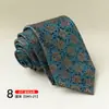 Corbata Elegante con Patrón Retro, Corbata Formal Atada a Mano, Atuendo Formal para Novio de Boda, Corbata Estampada Moda Estilo Hong Kong 8cm