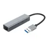 Adaptador de red USB Tipo-C a RJ45, Tarjeta de red cableada HUB USB 2.0 con controlador, Tarjeta de red de 100 Mbps