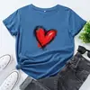 Camiseta de Algodão Tamanho EuropeuPopular Feminina 100% Algodão Estampada Casual Esportiva Manga Curta Simples Multifuncional