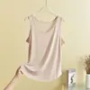 Camiseta sin mangas modal de cuello redondo para mujer talla grande, nuevo estilo de verano, holgada, casual, sin mangas, fina, top versátil
