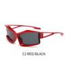 Gafas de sol con sentido de tecnología futura Glazy, gafas de sol de estilo mecánico envolventes, ojo de gato, para montar, celebridad de Internet, cóncavas