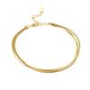 Pulsera de Cadena Hueso de Serpiente de Doble Capa de Venta Caliente Transfronteriza para Mujer, Moda, Elegante, Exquisita, Gama Alta, Estilo Minimalista Pulsera de Doble Capa Suministro