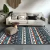 Alfombra de sala de estar estilo marroquí transfronteriza, resistente a las manchas y fácil de limpiar, adecuada para sofás y mesas de centro, alfombra de área grande de cobertura total, alfombra duradera para mesita de noche para el dormitorio
