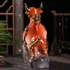 Bote de Vino Vacío Zodiaco Buey 2.5kg Botella Sellada para Licores Doméstica Frasco Cerámica Jingdezhen Jarra de Vino Creativa Caja de Regalo