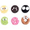 Funda para Teléfono Móvil de Galleta de Crema de Ojos Grandes para Niños de Dibujos Animados Pasador para el Cabello Japonés-Coreano Cuerda para el Cabello Hecho a Mano Accesorios DIY Resina Comida Jugar