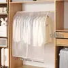 Capa de proteção contra poeira para roupas, capa à prova de poeira, capa transparente para cabide de guarda-roupa, capa para terno, bolsa de cabide para casaco, bolsa à prova de poeira