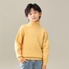 Suéter Grueso de Lana Pura de Doble Hilo para Niños y Niñas, Mismo Estilo Suéter de Punto de Cuello Alto, Nuevo Diseño de Hilo de Flores Otoño e Invierno