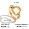 Anillo de Pedrería Europeo y Americano Silencioso Acero de Titanio Joyería que No se Desvanece Popular Transfronteriza Joyería de Acero Inoxidable Anillo de Gama Alta para Mujer