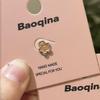 Nuevo Clavo de Hueso de Oreja de Venta Caliente, Aguja de Acero de Titanio para Lavar y Dormir, No es Necesario Quitarse el Piercing de Oreja, Pendientes Lindos Baaoqina