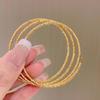 Pulsera Nueva de Oro Elástica con Cuentas para Mujer 2025, Lujo Ligero, Versátil, Extremos Abiertos, Pulsera Exquisita y a la Moda