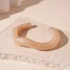 Pulseras Populares Transfronterizas Europeas y Americanas, Pulseras Anchas de Ola Irregular Manchadas de Acrílico, Pulseras de Nicho de Alta Gama para Mujer