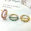 Aretes de anillo brillantes de doble capa con corte marquise de aleación de titanio F136 en dorado, Aretes para piercing labial de titanio G23 con rosca interna y circonita