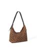 Bolso de Hombro Portátil Retro de Gamuza Nuevo Otoño e Invierno Japonés y Coreano Diseño de Nicho de Alta Calidad Popular Bolso de Axila de Leopardo
