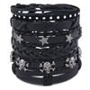 Joyería caliente transfronteriza europea y americana pulsera para hombre DIY pulsera combinada de seis piezas con estrella pequeña y calavera traje de fábrica
