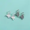 Pingente Pirulito Prata de Lei S925 Pequeno Pingente Acessórios de Prata Estrela de Cinco Pontas Pingente Doce Pingente de Pulseira de Cristal