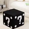 Banqueta Pequena Doméstica Entrada Criativa Baixa Sala de Estar Mario Banqueta de Mesa de Café Rede Social Ponto de Interrogação Banqueta de Pelúcia Banqueta para Trocar Sapatos