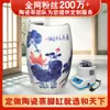 Olla de porcelana azul y blanca pintada a mano para vaporizar pies, utilizada en centros de salud para terapia de vapor de hierbas, spa de pies y cuidado de la salud en casa para vaporizar piernas