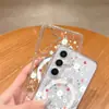 Capa Magnética para Celular Samsung S25 Edge Estilo Coreano e Japonês Margarida Tela Cheia S24 Simples Fresca Capa Protetora de Acrílico