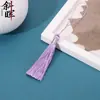 Franja de fio de poliéster com 8cm de espessura, pingente antigo estilo chinês, leque redondo, marcador de página Hanfu, nó chinês, feito à mão
