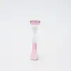 Set de maquinilla de afeitar manual de tres capas para mujeres, maquinilla de afeitar de hoja de acero inoxidable multicapa para las axilas de las mujeres