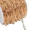 Acessórios para Joias DIY Corrente com Óleo Selante de Preservação de Cor, Corrente Plana Cruzada de Ferro Revestido de Cobre, Materiais para Fazer Colares e Pulseiras de Roupa