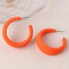 Pendientes Geométricos de Aro C de Pintura para Hornear Simple Pendientes Pendientes Color Caramelo Colorido Pendientes Exagerados Joyería de Acrílico para la Oreja para Mujer