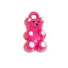 Colgante de Oso de Dibujos Animados de Colores, Colgante Colorido Chapado, Cadena para Teléfono Móvil, Llavero, Material Decorativo Tridimensional, Accesorios para Joyería DIY