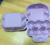 Fábrica de bandejas de papel en stock suministro prensado en seco bandeja de huevos de color 6 piezas de caja de huevos de pulpa a prueba de golpes y presión moldeo de pulpa