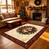Tapete de Natal transfronteiriço estilo americano, tapete de sala de estar de área grande com cobertura total, tapete de cabeceira de fácil cuidado, tapete decorativo de feriado
