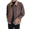 Nueva colección de primavera y otoño 2026 para hombre: chaqueta larga de talla grande con un elegante diseño color block y un aspecto de alta gama