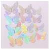 Adesivos de Parede Borboleta Oca 3D Borboletas de Papel Tridimensionais Amazon Decoração de Casamento Festival Asas Opcionais Multicoloridas