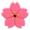 Série criativa de flores de cerejeira rosa ornamentos decorativos remendo plano sapato flor porta-caneta acessórios faça você mesmo remendo adesivo macio