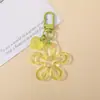 Llavero de Caramelo Qq Colorido Transparente con Forma de Ola Tipo Gelatina Flor Grande Corazón Colgante Creativo para Bolso de Chica