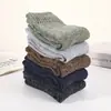 Meias de Lã Quentes de Inverno Meia de Cano Médio de Inverno Meias com Forro de Fleece Espessado Meias Masculinas de Cano Médio Meias de Algodão Desodorantes