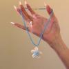 [Paraíso das Estrelas do Mar] Colar Criativo DIY de Pérolas e Estrelas do Mar Corrente de Clavícula Nicho para Tirar Fotos de Viagem de Verão na Beira-Mar para Mulheres