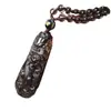 Collar Colgante Cabeza de Dragón de Obsidiana Helada, Colgante Cabeza de Dragón de Cristal de Hielo Pixiu, Colgante para Pedir un Hijo Exitoso