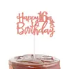 Topper Digital de Pastel de Feliz Cumpleaños con Papel Brillante para Decoración de Pastel de Fiesta de Cumpleaños