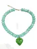 Collar con colgante de corazón grande de resina de color degradado contrastante, dulce, lindo y colorido, para mujer, de Amazon, transfronterizo