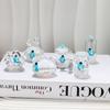 Lindo pingüino flotante de dibujos animados botella de arena movediza de aceite regalo adornos llavero acrílico colgante de bolsa al por mayor