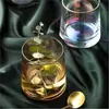 Vaso para Enjuague Bucal Estilo Hotel de Gama Alta para Uso Doméstico Estilo Ins B&B, Vaso de Vidrio Colorido Trapezoidal Resistente al Calor, Vaso de Whisky