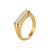 Anel Cruz de Aço Inoxidável para Mulheres com Design Aberto, Anel Versátil Criativo, Atacado de Joias 18K, Design de Nicho Colmeia