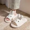 Pantuflas de lino con diseño de oso transpirables y absorbentes de sudor para mujer, adecuadas para todas las estaciones, de interior, silenciosas, antideslizantes, pantuflas de tela de algodón y lino para primavera y otoño