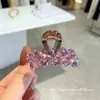 Estilo Coreano Luxo Leve Totalmente Strass Trabalho Pesado Cristal Pequeno Grampo de Garra Moda de Alta Qualidade Grampo Lateral Exquisito Grampo de Cabelo Princesa para Mulheres