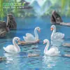 Figura de Cisne Miniatura para Paisaje Micro, Accesorios Creativos de Decoración DIY para Paisajismo con Piedras de Jardín, Adorno Pequeño