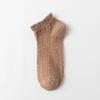 Calcetines de Primavera y Verano para Mujer, Calcetines de Barco con Orejas para Mujer, Calcetines Cortos de Algodón de Color Sólido para Mujer estilo Japonés con Trenzas, en stock, Calcetines de Encaje para Mujer