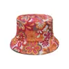 Transfronterizo shein Europa y Estados Unidos protector solar sombrero para el sol niños geométrico ola color graffiti impresión sombrero de pescador sombrero de cubo hombres