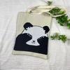 Bolsa de Tricô Ins Desenho Panda Feminina Moda para Carregar na Mão Grande Capacidade Bolsa de Ombro Bolsa Transversal Bolsa