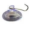 Venta caliente transfronteriza, protección del medio ambiente, ventosa gruesa con gancho de hierro, gancho de plástico PVC transparente de 60 mm, ventosa de vidrio resistente