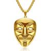 Venta caliente transfronteriza collar de los Vengadores con carácter V colgante vintage joyería máscara para hombre accesorios largos colgante al por mayor