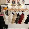 Nova Camisola de Renda Pura para Mulheres, com Lindo Design nas Costas, Bojos Integrados, Adequada para Seios Pequenos, Pode Ser Usada como Roupa Externa ou como Camisola